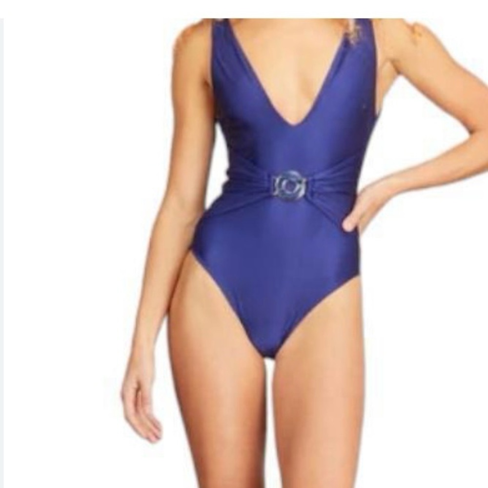 ZIMMERMANN Tiggy plunge-neck one piece swimsuit sz 1 US 6